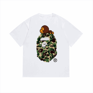 Kakobuy bape Monkey Camouflage Print Short Sleeve