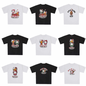 Kakobuy bape Kitty cat limited print short sleeve