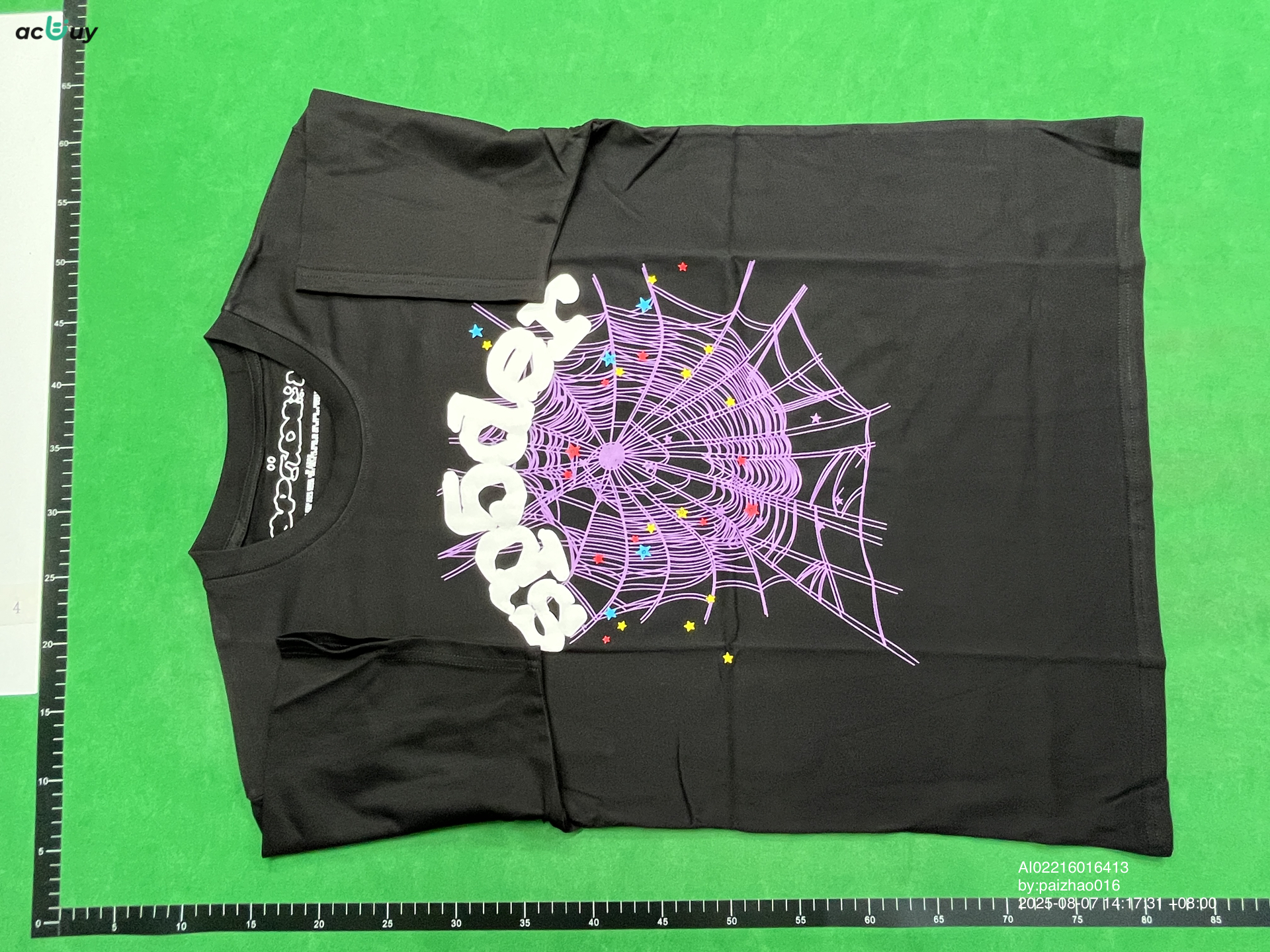 - Kakobuy Sp5der Cotton T-Shirt Spider Web Logo