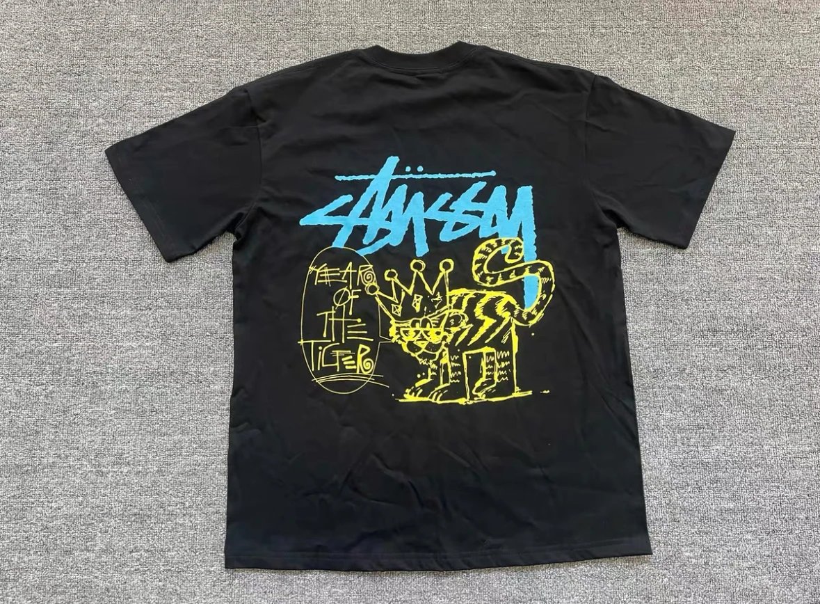 - Kakobuy Stussy Crown Cat cotton print short sleeve