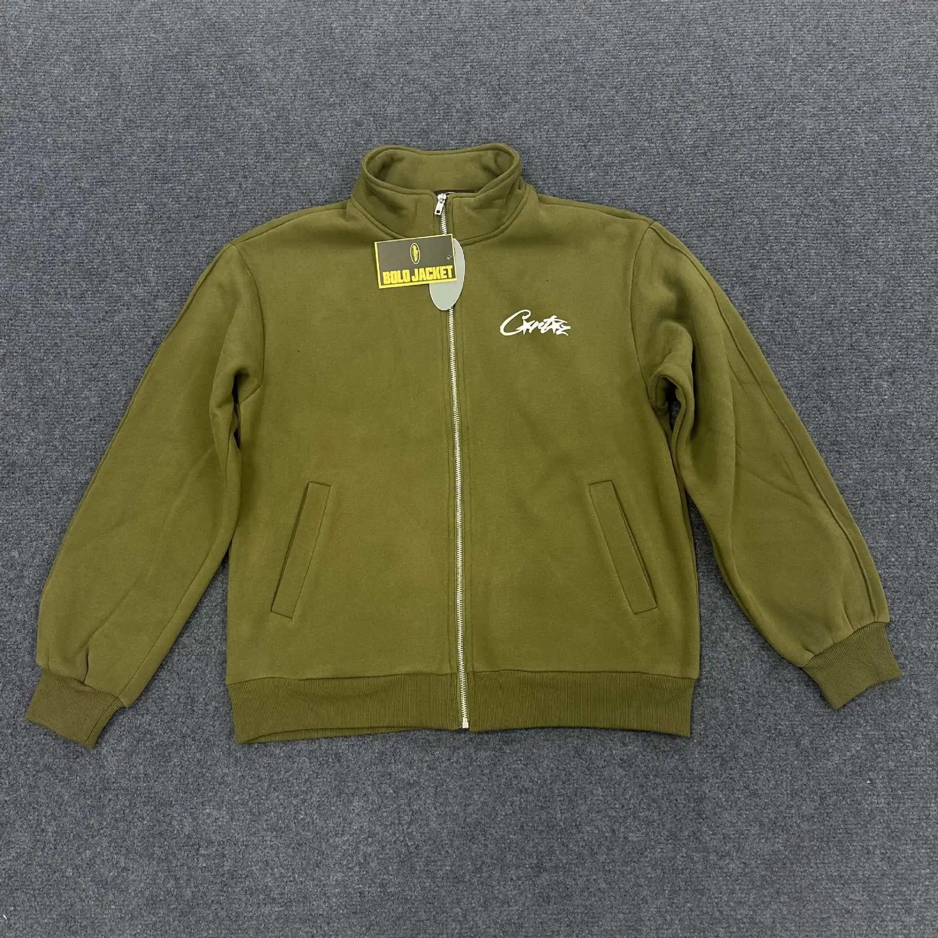 - Kakobuy CORTEIZ embroidered hip-hop jacket with small logo and letter L trench coat