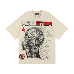 Kakobuy Hellstar High Street American Street Hip Hop Peplum Printed Short Sleeve T-Shirt