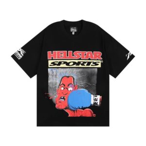 Kakobuy Hellstar High Street American Street Hip Hop Peplum Printed Short Sleeve T-Shirt