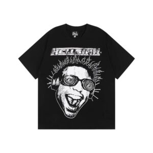 Kakobuy Hellstar High Street American Street Hip Hop Peplum Printed Short Sleeve T-Shirt