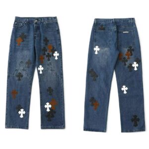 Kakobuy Chrome Hearts Cross Denim Patch Jeans