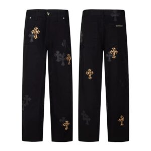 Kakobuy Chrome Hearts Cross Denim Patch Jeans
