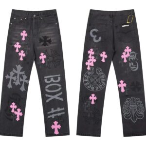 Kakobuy Chrome Hearts Cross Denim Patch Jeans
