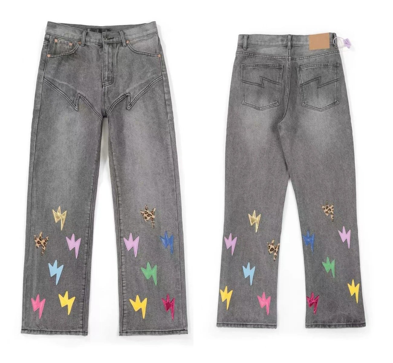 - Kakobuy Chrome Hearts Cross Denim Patch Jeans