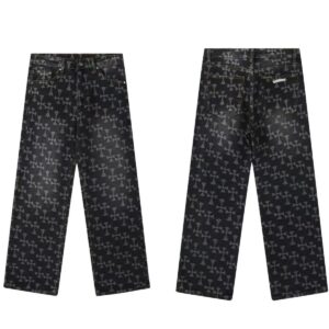 Kakobuy Chrome Hearts Cross Denim Patch Jeans