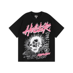 Kakobuy Hellstar High Street American Street Hip Hop Peplum Printed Short Sleeve T-Shirt