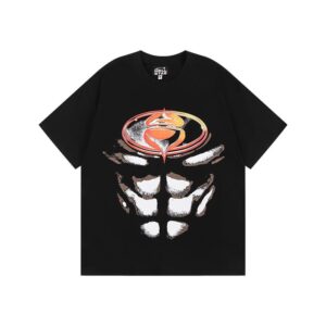 Kakobuy Hellstar High Street American Street Hip Hop Peplum Printed Short Sleeve T-Shirt