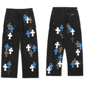 Kakobuy Chrome Hearts Cross Denim Patch Jeans