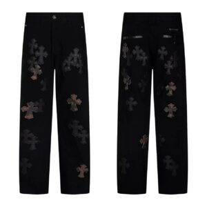 Kakobuy Chrome Hearts Cross Denim Patch Jeans