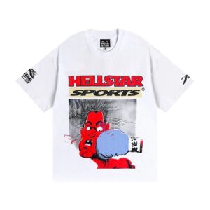 Kakobuy Hellstar High Street American Street Hip Hop Peplum Printed Short Sleeve T-Shirt