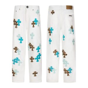 Kakobuy Chrome Hearts Cross Denim Patch Jeans