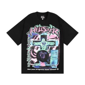 Kakobuy Hellstar High Street American Street Hip Hop Peplum Printed Short Sleeve T-Shirt