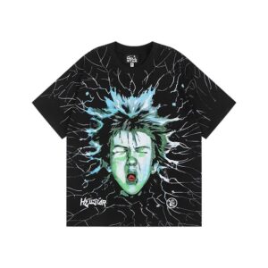 Kakobuy Hellstar High Street American Street Hip Hop Peplum Printed Short Sleeve T-Shirt