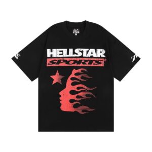 itaobuy Hellstar High Street American Street Hip Hop Peplum Printed Short Sleeve T-Shirt