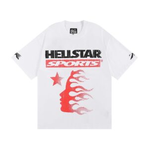 Kakobuy Hellstar High Street American Street Hip Hop Peplum Printed Short Sleeve T-Shirt