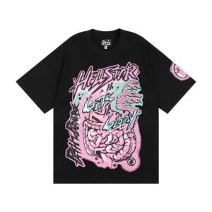 Kakobuy Hellstar High Street American Street Hip Hop Peplum Printed Short Sleeve T-Shirt