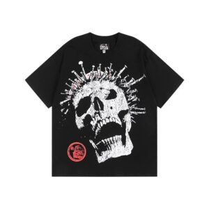 Kakobuy Hellstar High Street American Street Hip Hop Peplum Printed Short Sleeve T-Shirt