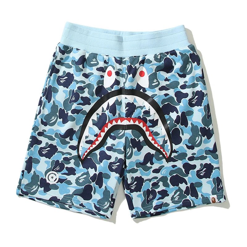 itaobuy bape shark camouflage casual shorts