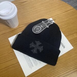 Kakobuy Chrome Hearts Black Cross Knit Beanie