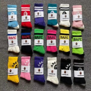 Kakobuy Bape Printed Logo Long Short Sports Skate Socks Multi-Color Collection