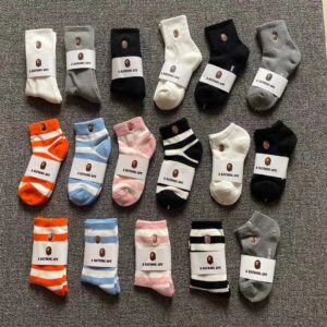 Kakobuy Bape Printed Logo Long Short Sports Skate Socks Multi-Color Collection