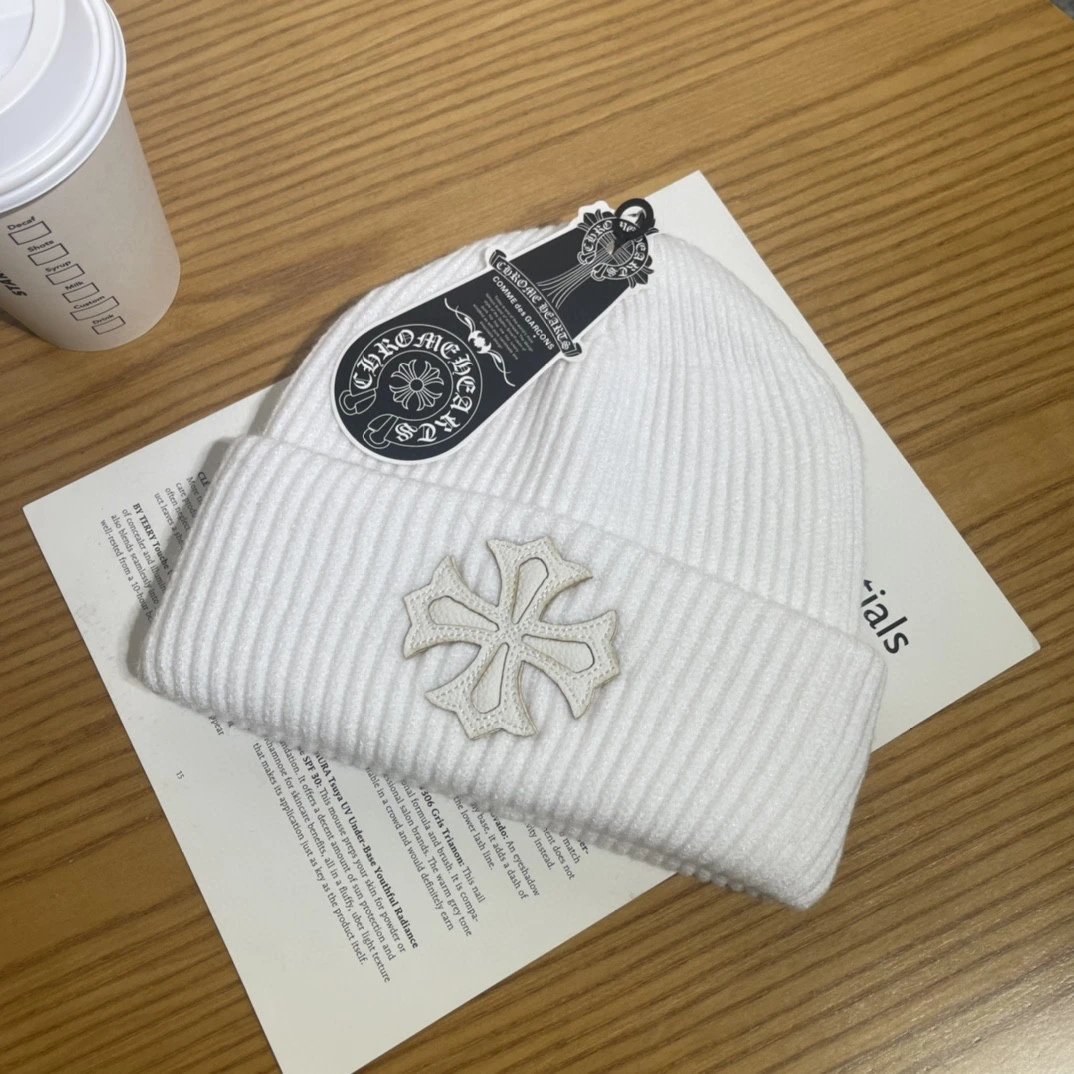 - Kakobuy Chrome Hearts Black Cross Knit Beanie