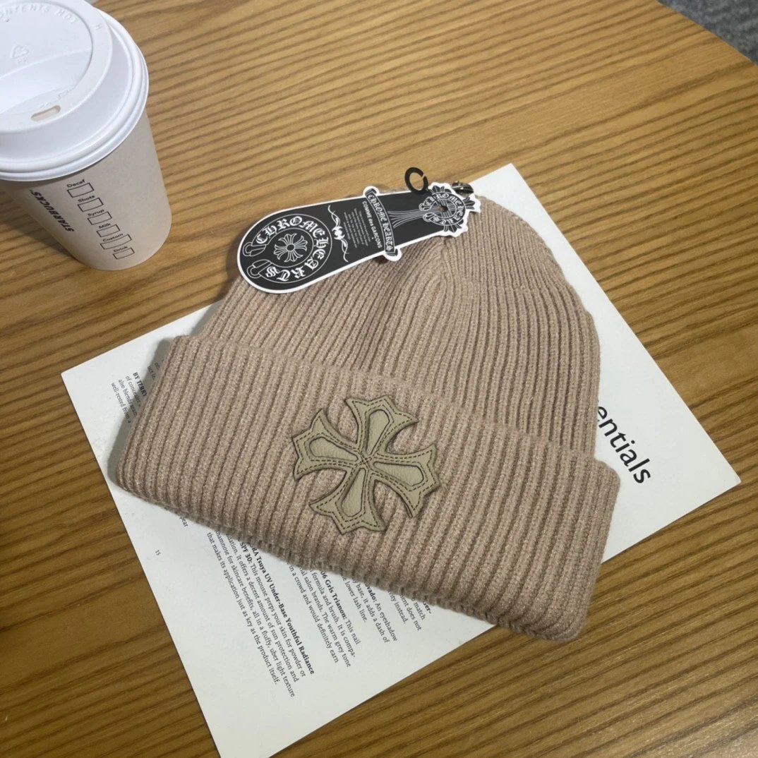 - Kakobuy Chrome Hearts Black Cross Knit Beanie