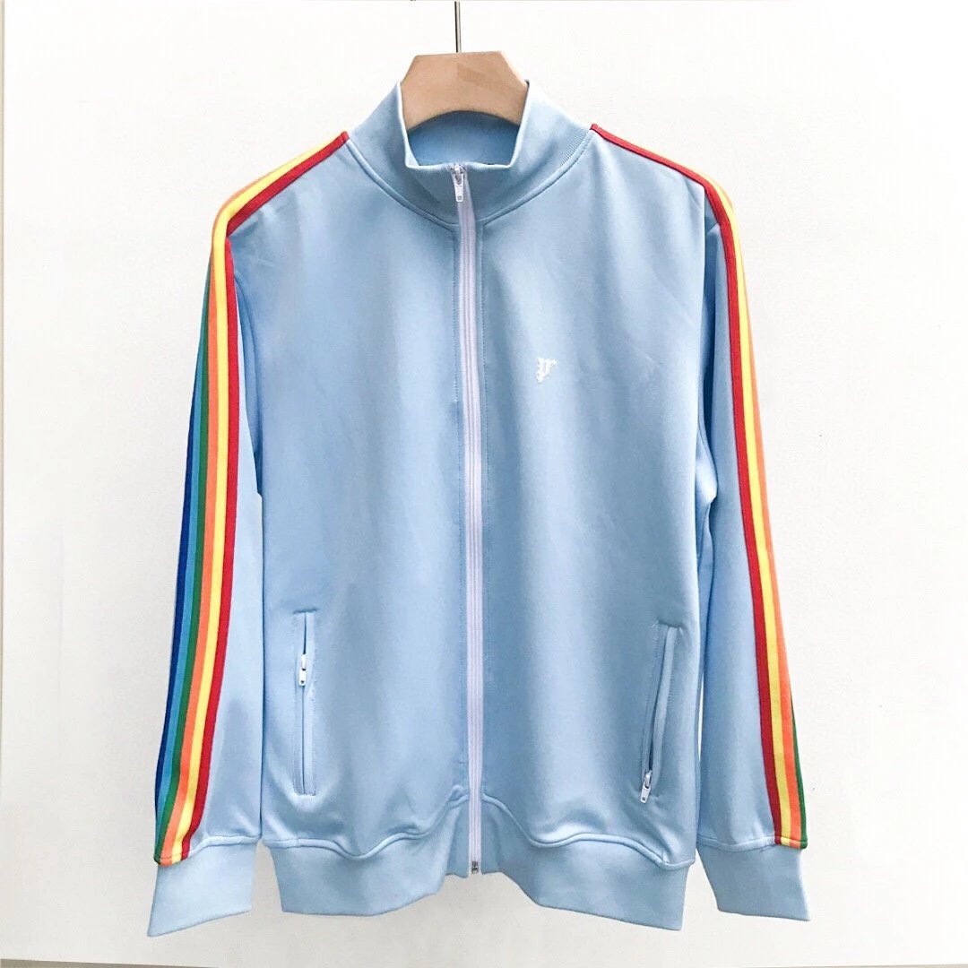 - Kakobuy Palm Angel Rainbow Side Stripe Classic Retro Style Loose-Fit Solid Color Sportswear Fashion School Uniform