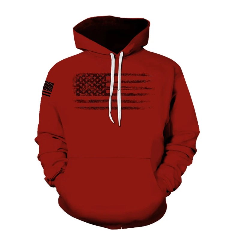 - Kakobuy New 3D printed American flag pattern fashion sweatshirt