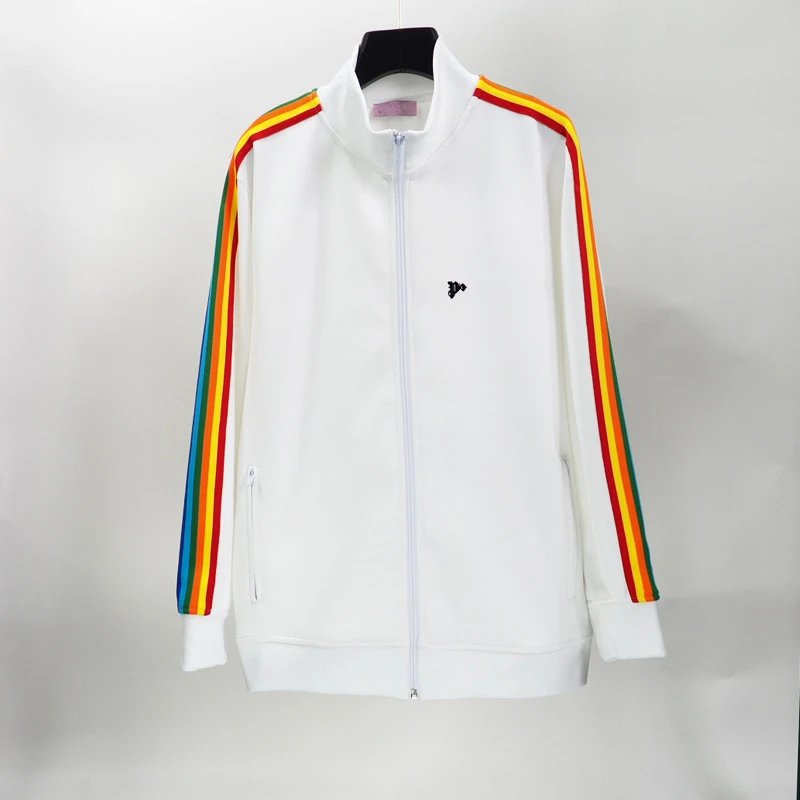 - Kakobuy Palm Angel Rainbow Side Stripe Classic Retro Style Loose-Fit Solid Color Sportswear Fashion School Uniform