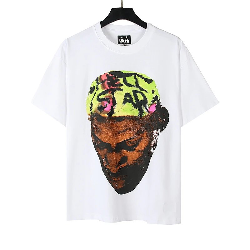 - Kakobuy Hellsta Hip Hop Print High Quality Pure Cotton Short Sleeve Shirt