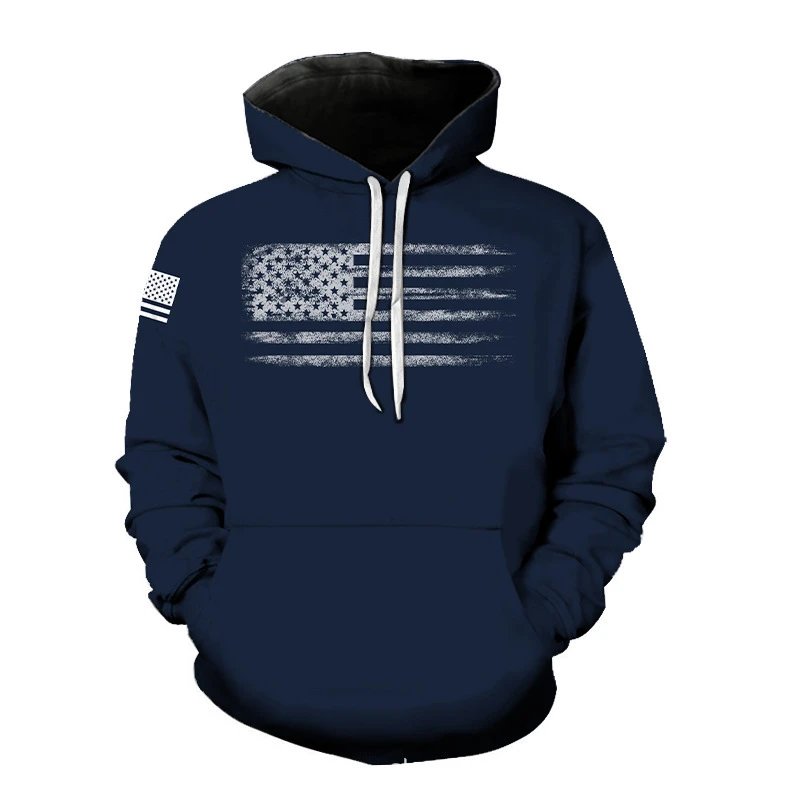 - Kakobuy New 3D printed American flag pattern fashion sweatshirt