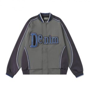 Kakobuy DENIM TEARSr Basic Letter Patchwork Jacket