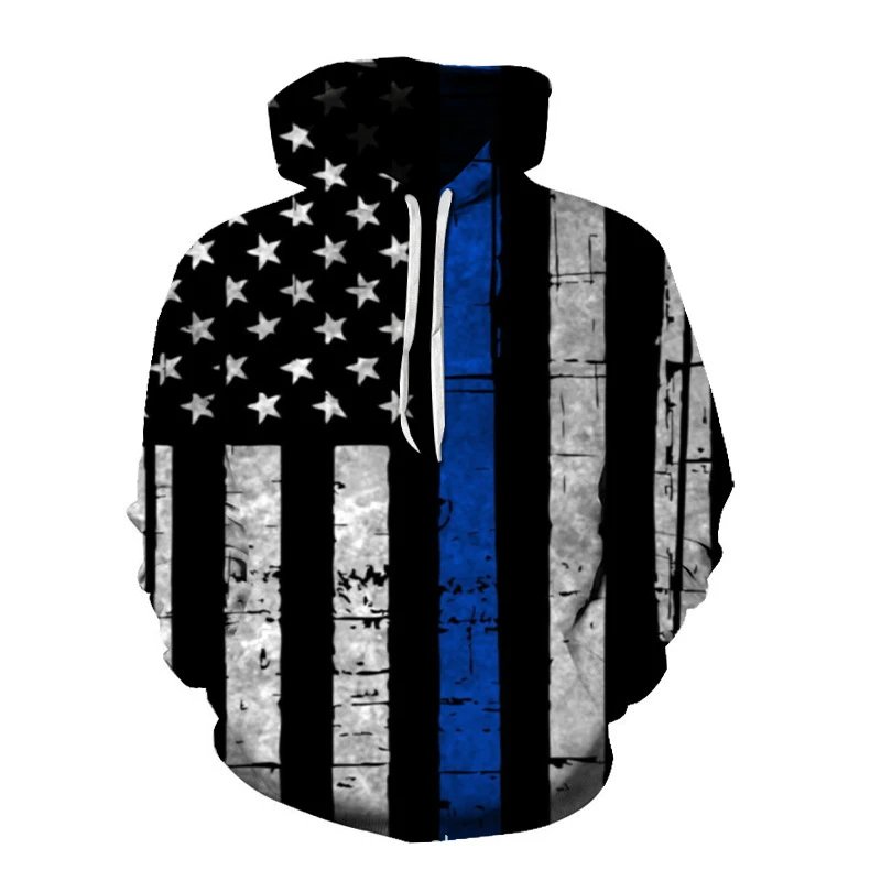 - Kakobuy New 3D printed American flag pattern fashion sweatshirt