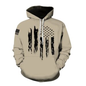 Kakobuy New 3D printed American flag pattern fashion sweatshirt