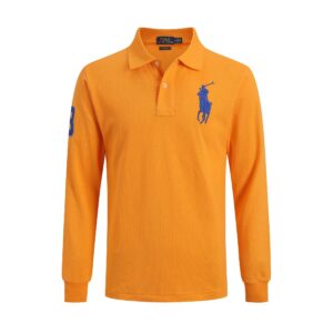 Kakobuy Ralph Lauren Long Sleeve Men's Collared Solid Color Horse Logo Undershirt