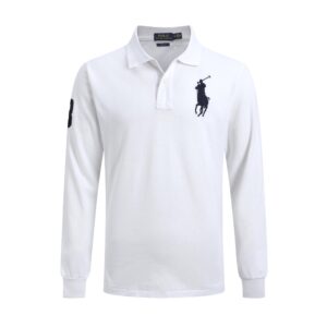 Kakobuy Ralph Lauren Long Sleeve Men's Collared Solid Color Horse Logo Undershirt