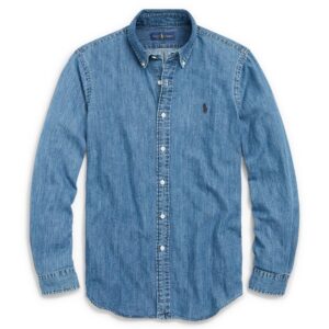 Kakobuy Ralph Lauren Men's Classic Solid Color Denim Shirt