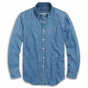 Kakobuy Ralph Lauren Long-Sleeved Polo Slim Fit Casual Denim Shirt