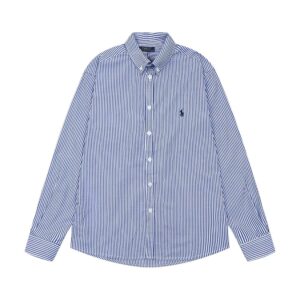 Kakobuy Ralph Lauren Striped Logo Embroidered Classic Long-Sleeved Casual Shirt