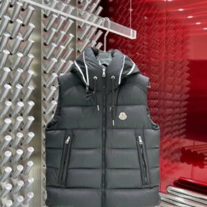 Kakobuy Moncler White Duck Down Multi-Color Hooded Vest
