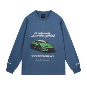 Kakobuy Balenciga ✘Lamborghini Sports car logo direct-print long-sleeved shirt