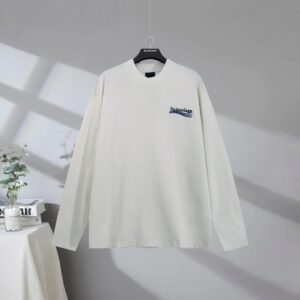 Kakobuy BALENCIAGA 2025SS Classic Cola Wave Logo Embroidered Long Sleeve