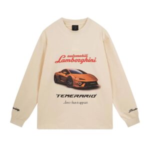 Kakobuy Balenciga ✘Lamborghini Sports car logo direct-print long-sleeved shirt
