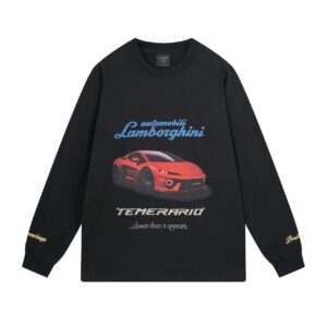 Kakobuy Balenciga ✘Lamborghini Sports car logo direct-print long-sleeved shirt