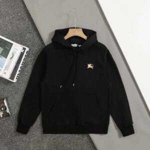 Kakobuy Burberry War Horse Embroidered Logo Hoodie Black